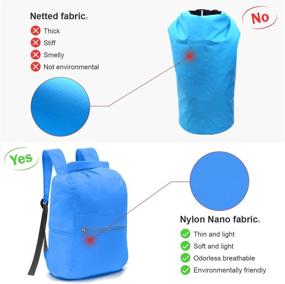 img 2 attached to 🎒 NEWKOIN Waterproof Dry Bag Backpack with Wet Towel Separate Bag - Lightweight & Foldable for Rafting, Swimming, Beach, Kayaking - Includes Waterproof Phone Case