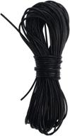 👝 coitak round cowhide genuine leather string cord, 2mm natural rawhide rope for jewelry making, braiding, necklaces, bracelet - 20m/22yards length, black logo