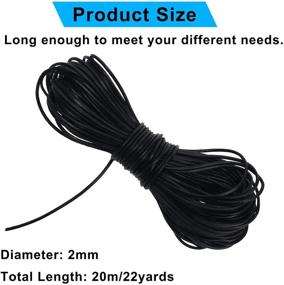 img 3 attached to 👝 Coitak Round Cowhide Genuine Leather String Cord, 2mm Natural Rawhide Rope for Jewelry Making, Braiding, Necklaces, Bracelet - 20m/22yards Length, Black