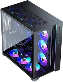 img 3 attached to Металлический корпус MetallicGear Qube MG NE620Q_DBK01 Mid Tower с цифровой RGB подсветкой