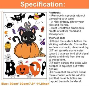 img 3 attached to 🎃 Mocossmy 139PCS Halloween Window Clings: Spooky Double Sided Decorations for Home, School, Office Party