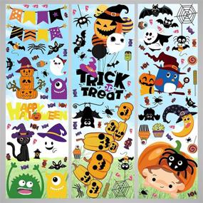 img 4 attached to 🎃 Mocossmy 139PCS Halloween Window Clings: Spooky Double Sided Decorations for Home, School, Office Party