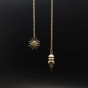 img 1 attached to 🔮 Spirit Hunter Goddess Brass Pendulum for Dowsing - Divination - Spiritual Guidance (18K Gold Plated)