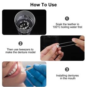 img 1 attached to 🦷 Veneers Set with 50g Tooth Solid Gel, Stirring Needle Spoon & Temporary Thermal Beads for Scary Halloween Theme Party Makeup