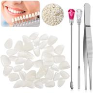 🦷 veneers set with 50g tooth solid gel, stirring needle spoon & temporary thermal beads for scary halloween theme party makeup logo