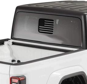 img 4 attached to Премиум-стикер с флагом США для Jeep Gladiator JT 2020+ Hard Top - совместим с задним раздвижным окном