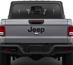 img 3 attached to Премиум-стикер с флагом США для Jeep Gladiator JT 2020+ Hard Top - совместим с задним раздвижным окном