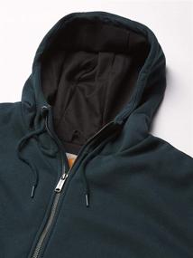 img 2 attached to Carhartt Men's Rain Defender Thermal-Lined Full-Zip Sweatshirt: Stay Dry and Warm with Loose Fit Midweight Design