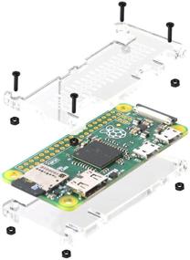 img 2 attached to 📦 Мегапак Raspberry Pi Zero W Ultimate (борт PiZero исключен) - включает в себя Micro SD карту на 16 ГБ, 4-портовый OTG USB хаб, шпильки с разъемами, мини HDMI адаптер, прозрачный акриловый защитный чехол.