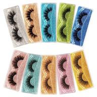 winifred natural fluffy 3d mink false eyelashes - 10 styles pack, 16-22mm - voluminous wispy lashes bulk logo
