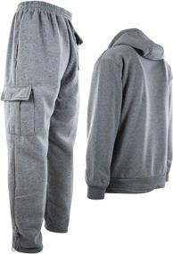 img 1 attached to Mens Piece Jogging Sweatsuit 652 Set Char Men's Clothing