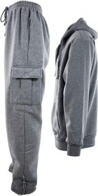 img 2 attached to Mens Piece Jogging Sweatsuit 652 Set Char Men's Clothing