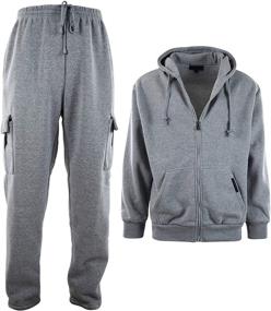img 3 attached to Mens Piece Jogging Sweatsuit 652 Set Char Men's Clothing