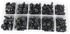 img 2 attached to 1 Box (75 pcs) Black Plastic Safety Eyes and Triangle Noses Set for Doll, Teddy, and Puppet Making - Bestartstore, 5 Sizes