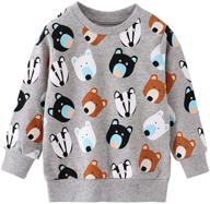🐘 boys elephant pullover sweatshirts: adorable toddler cotton tops for outdoor style and comfort логотип