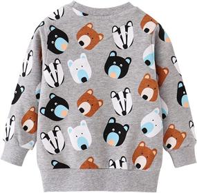 img 3 attached to 🐘 Boys Elephant Pullover Sweatshirts: Adorable Toddler Cotton Tops for Outdoor Style and Comfort