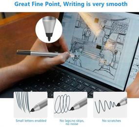 img 1 attached to Grey Pen with 2500 Hours Working Time and Palm Rejection for Surface Laptop 4, Microsoft Surface Pro 7, Pro 6, Pro 5th Gen, Pro 4, Pro 3, Surface Laptop, Surface Book, Surface Go