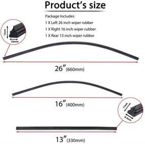 img 3 attached to OTUAYAUTO Windshield Wiper Blade Refills - Replacement for Honda CRV 2012-2016, OEM Compatible: 76622-STK-A02, 76632-STK-A02, 76732-T0A-003