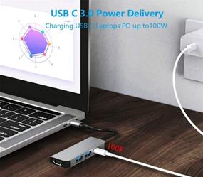 img 3 attached to 💻 4-in-1 USB C Hub Adapter with HDMI 4K, 100W Power Delivery, USB 3.0, USB 2.0 - Compatible with MacBook Pro 2016-2020/Air 2018-2020 - BEST CABLE