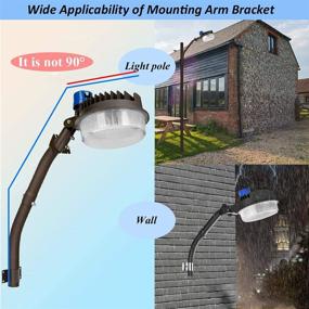 img 2 attached to LEDMO Adjustable Mounting Arm for LED Barn Light - Sturdy Black Aluminum Extension Pole for Outdoor Security Area Light, Dusk to Dawn Yard Light