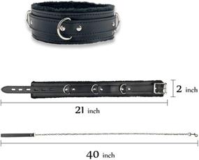 img 3 attached to Gothic Leather Collars Choker Detachable