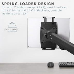 img 2 attached to 📱 VIVO Universal VESA Mount Adapter: Ideal for Tablets, 2-in-1 Laptops, and 15.6 inch Portable Monitors - Max VESA 100x100, Adjustable Laptop Holder, Black, MOUNT-UVM02