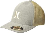 hurley men's icon textures flexfit baseball hat logo