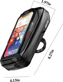 img 1 attached to Bike Phone Mount Bag - Waterproof Bicycle Top Tube Bag with Phone Holder for iPhone Xs Max & Samsung S10