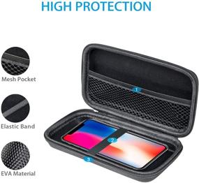 img 2 attached to 🔋 GLCON Portable Protection Hard EVA Case for External Battery, Cell Phone, GPS, Hard Drive, USB/Charging Cable, Carrying Bag with Mesh Inner Pocket, Zipper Enclosure, and Durable Universal Travel Pouch Bag