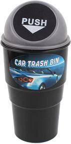 img 4 attached to 🗑️ uxcell Plastic Trash Can - Gray Dust Holder Garbage Rubbish Bin