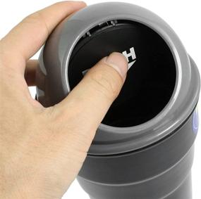 img 1 attached to 🗑️ uxcell Plastic Trash Can - Gray Dust Holder Garbage Rubbish Bin