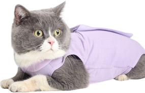 img 4 attached to Cat Surgical Recovery Suit: Abdominal Wounds/Skin Diseases, 🐱 E-Collar Alternative, Post-Surgery Wear for Professional Home Indoor Pets