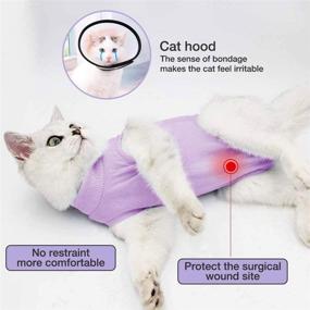 img 3 attached to Cat Surgical Recovery Suit: Abdominal Wounds/Skin Diseases, 🐱 E-Collar Alternative, Post-Surgery Wear for Professional Home Indoor Pets