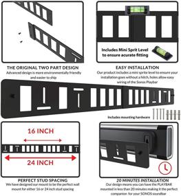 img 3 attached to Улучшите звуковой опыт Sonos Soundbar с помощью комплекта кронштейна настенного крепления Sonos Playbar от Soundbass.