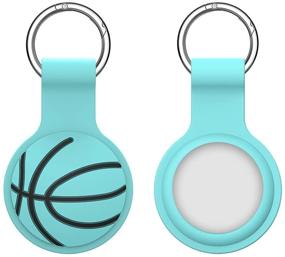 img 4 attached to 🏀 AirTag Finder Silicone Case - 3D Cartoon Animal Fashion Character Skin Cover, Anti-Scratch Protective Keychain, Compatible with 2021 AirTags (Basketball Blue)