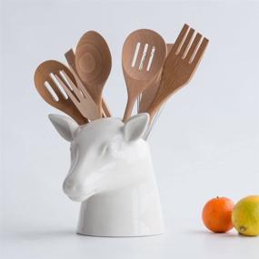 img 3 attached to 🦌 SUCK UK Stag Head Utensil Holder, Medium Size, Multicolor