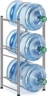3-tier stainless steel water bottle storage rack – heavy duty stackable organizer for 5 gallon water cooler jugs logo