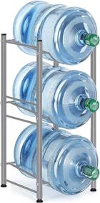 img 4 attached to 3-Tier Stainless Steel Water Bottle Storage Rack – Heavy Duty Stackable Organizer for 5 Gallon Water Cooler Jugs