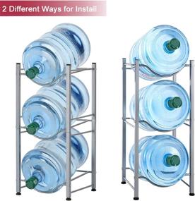 img 1 attached to 3-Tier Stainless Steel Water Bottle Storage Rack – Heavy Duty Stackable Organizer for 5 Gallon Water Cooler Jugs