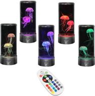 🎇 lightahead led jellyfish lamp round with remote control - 7 color changing light effects. the ultimate sensory synthetic jelly fish aquarium mood lamp. large size with remote. perfect gift for sensory stimulation. logo