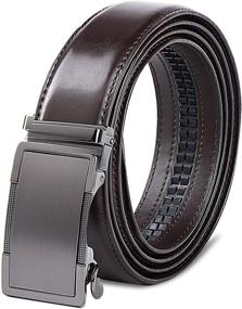 img 4 attached to HYRISON Authentic Leather Automatic Buckle in Black