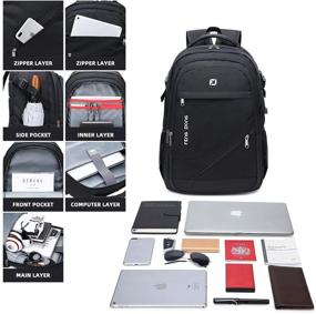 img 2 attached to 🎒 FENGDONG 17.3-inch Waterproof Laptop Backpack: Durable, Stylish, and Functional with USB and Headset Ports