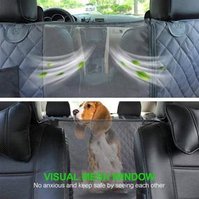 img 1 attached to 🐾 Waterproof Dog Seat Cover for Back Seat with Mesh Window - Scratch Prevent Anti Slip Hammock for Cars, Trucks, SUVs - NPET