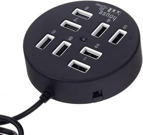 img 2 attached to 💡 Black Round USB 2.0 Hub with LED for Multi-Device Charging and Data Transfer - KDL USB 8-Port Box