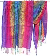 enhance your style with bijoux ja elephant rainbow pashmina women's accessories logo