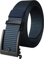 👔 bullko web nylon belts: sleek and adjustable automatic slide click ratchet golf belt for men логотип