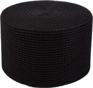 🪑 black chunky-knit foam floor pouf ottoman by amazonbasics logo