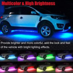 img 2 attached to Benxusee Car Underglow Lights: Bluetooth RGB Neon Accent LED Light Strip with Wireless Remote Control for Car SUVs, Offroad, RVs, Trucks, Pickups, Boats