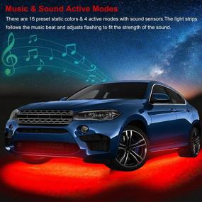 img 3 attached to Benxusee Car Underglow Lights: Bluetooth RGB Neon Accent LED Light Strip with Wireless Remote Control for Car SUVs, Offroad, RVs, Trucks, Pickups, Boats