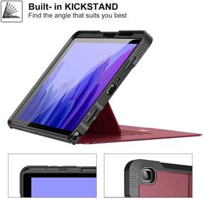 img 1 attached to 📱 Ztotop Heavy Duty Shockproof Case for Samsung Galaxy Tab A7 10.4 Inch Tablet 2020 (SM-T500/505/507), [6 Magnetic Stand Angles] WineRed Protective Cover with Auto Wake/Sleep Feature